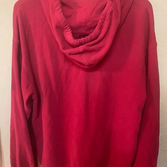 Coors Light red full zip up Hoodie M Sweatshirt Jacket Coors appliqué detail - Picture 3 of 6